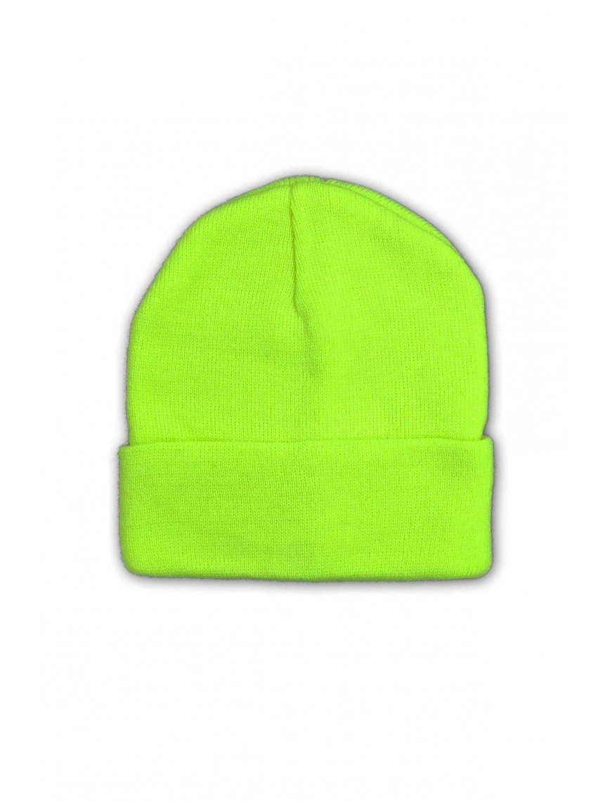 2 adet Unisex Basic Düz Bere Gri Neon