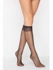 Fit 15 Burunsuz Parlak Kadın Pantolon Diz Altı Çorabı Siyah Fit 15 Burunsuz Parlak Kadın Pantolon Diz Altı Çorabı Siyah