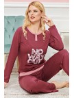 Bayan Uzun Kollu Pijama Takımı Model no 7609