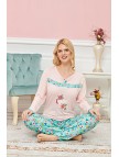 Bayan Uzun Kollu Pijama Takımı Model no 7593